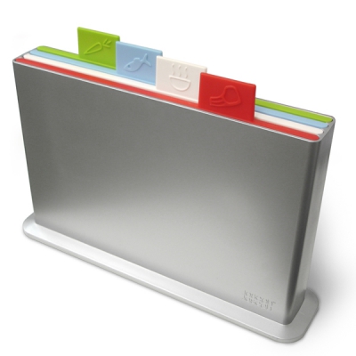 ДОСКИ РАЗДЕЛОЧНЫЕ INDEX CHOPPING BOARD ИЗ 4Х ШТ В ПОДСТАВКЕ