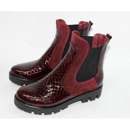 Ботинки Челси (кожа рептилия/замша).