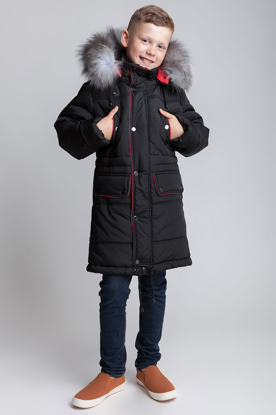 Пальто зимнее для мальчика БОЙ