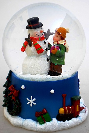Снежный шар Снеговик с мальчиком 150307