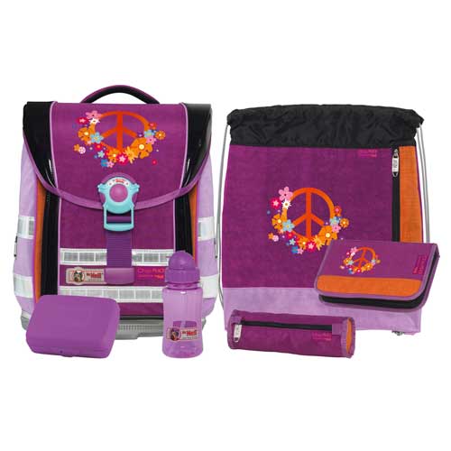 Ранец McNeill Ergo Light Compact  Chip Peace Flowerpow 6пр.