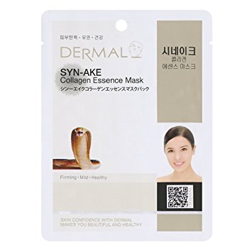 [DERMAL] Маска д/лица ткан. ЗМЕИНЫЙ ПЕПТИД и КОЛЛАГЕН - анти