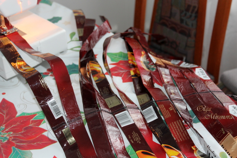 Сумка из кофейных пакетов.