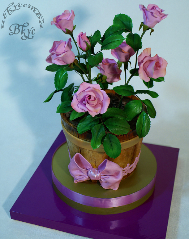 Торт "Бабушкины розы".