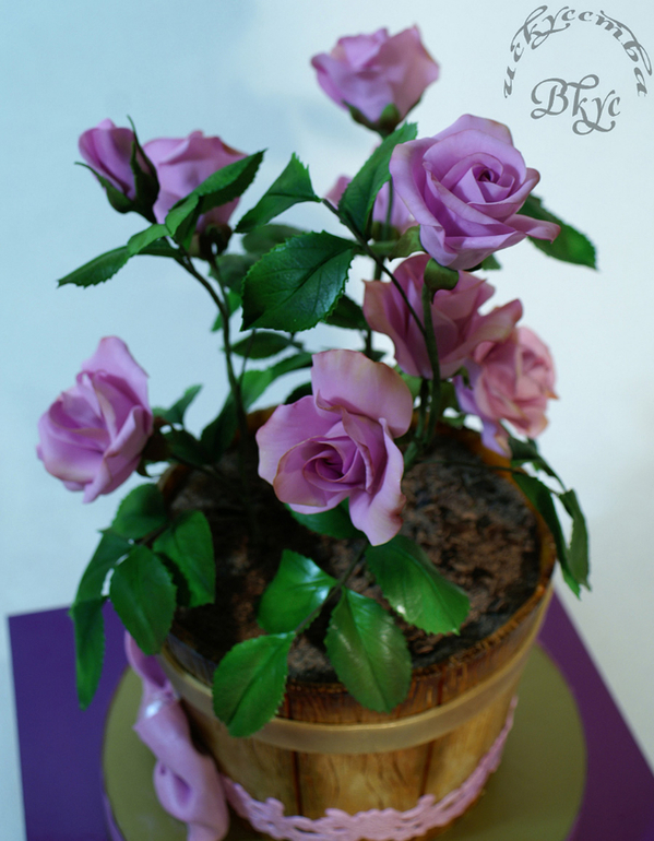 Торт "Бабушкины розы".