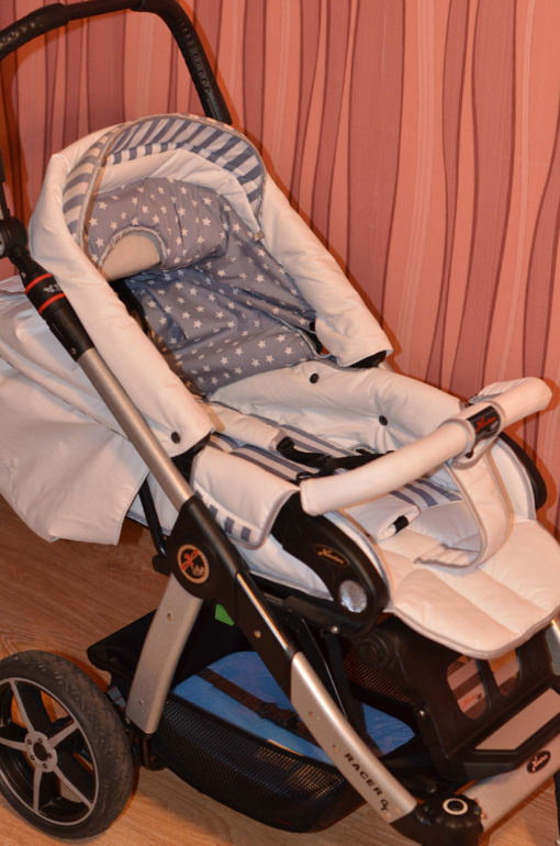 Hartan Racer GT 2013 г. НА ГАРАНТИИ белая эко-кожа 2 в 1 - люлька и прогулка