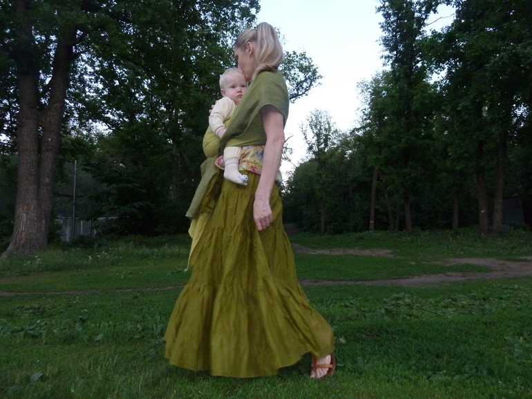 Дидимос мох, хлопок/лён, крашенная градация