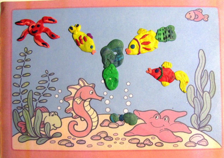 Наши чудо-аппликации из пластилинчика