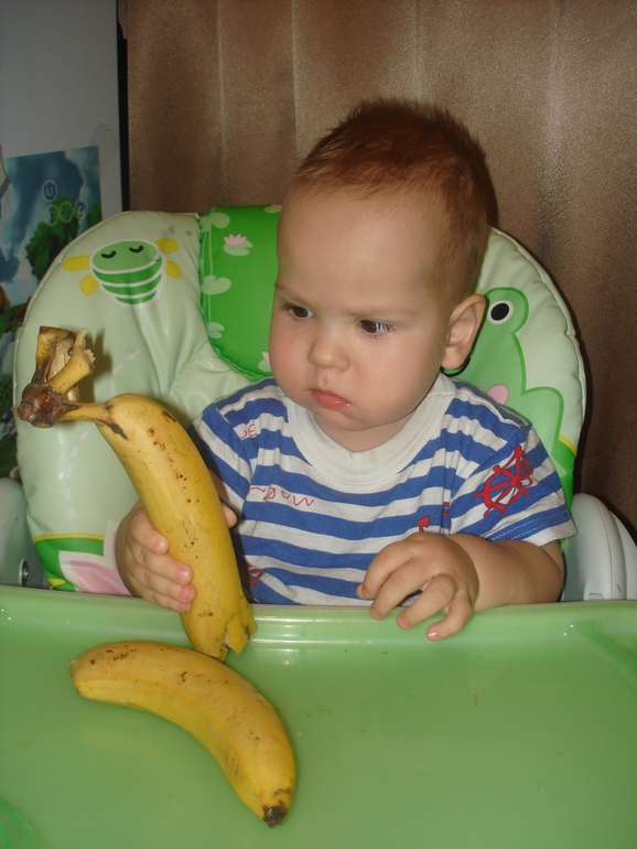 Готовим с детьми. Банановые оладьи.