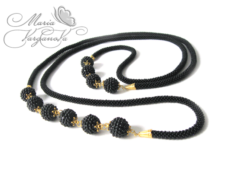 Новенькие жгутики и лариаты из бисера