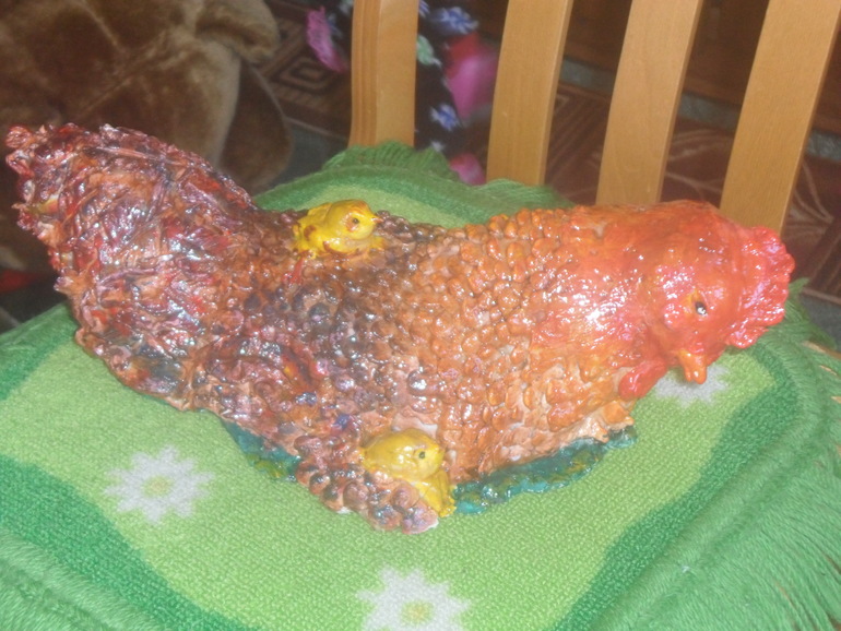 Впервые попробовала сделать курочку)