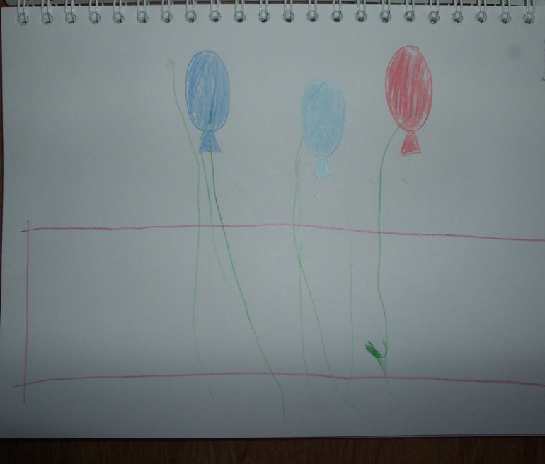 Линии + совместное творчество с малышом 19.11.2013 (2 года и 1 месяц)