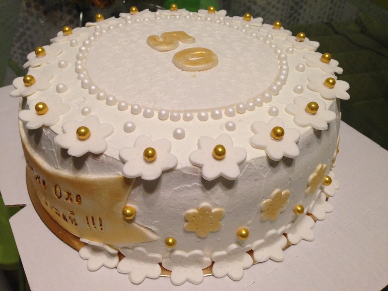 Безмастичный тортик на юбилей!