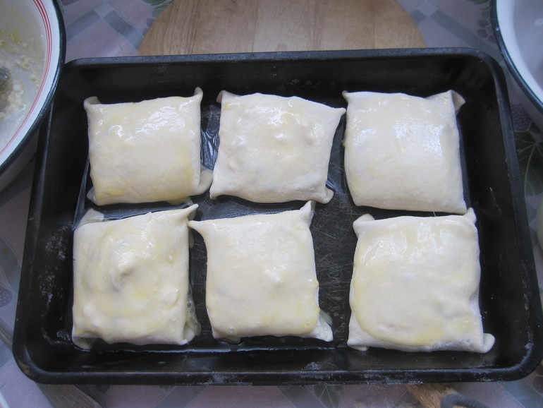 Самса с творогом и с мясом!