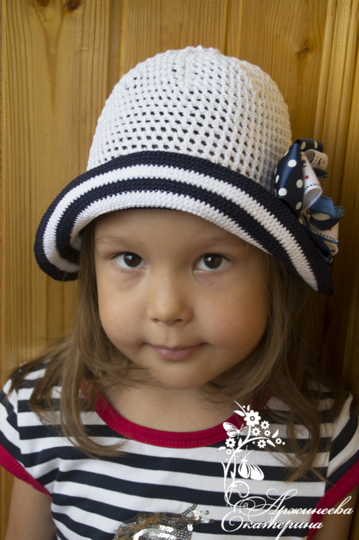 Панамка в морском стиле 48-52 см. Почта!