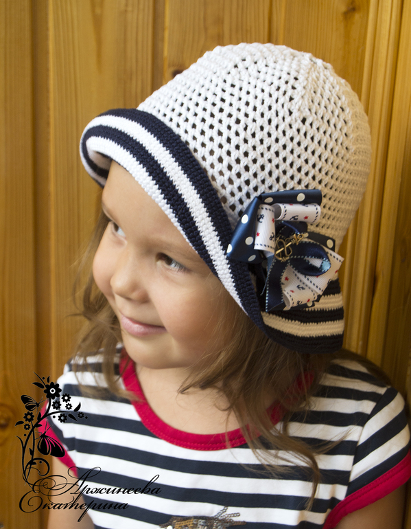 Панамка в морском стиле 48-52 см. Почта!