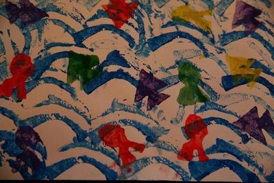 Занятие 1.Рисование штампами из овощей и фруктов.