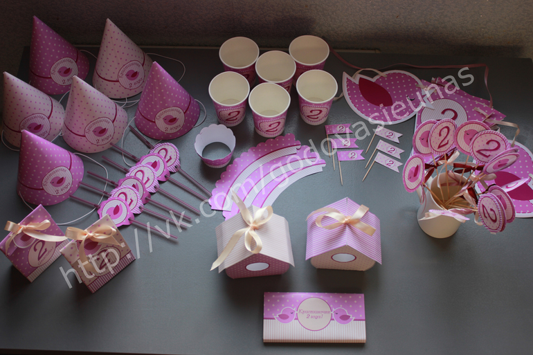 Набор "Polka dots and Birdie" на 2-х летие Кристины!