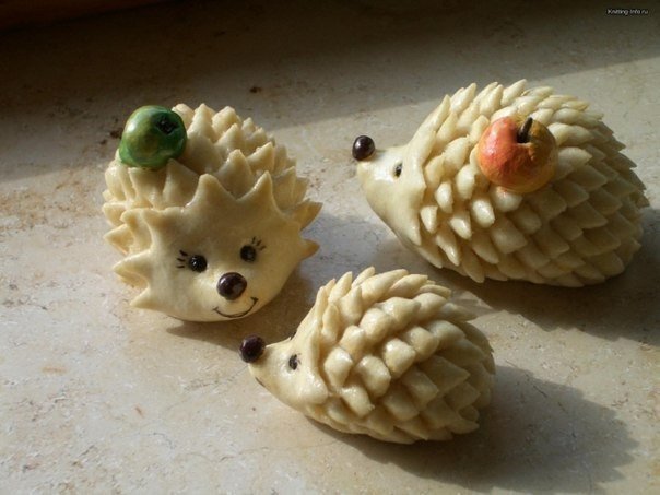 Ёжик из соленого теста