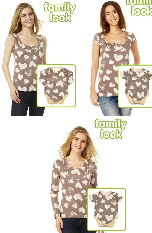 Одежда для кормления + детское боди. Family look