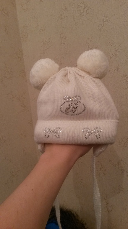 Шапочка для трехмесячной доченьки, хваст)