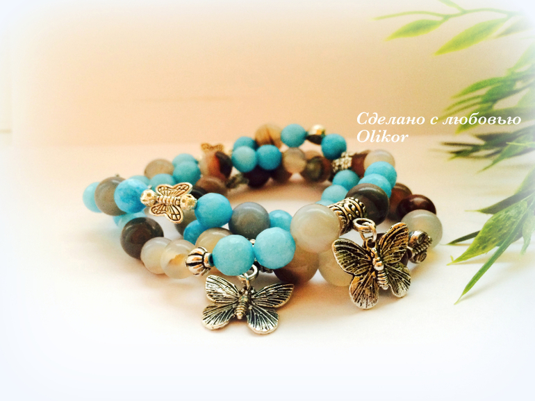 Браслет из бразильского агата