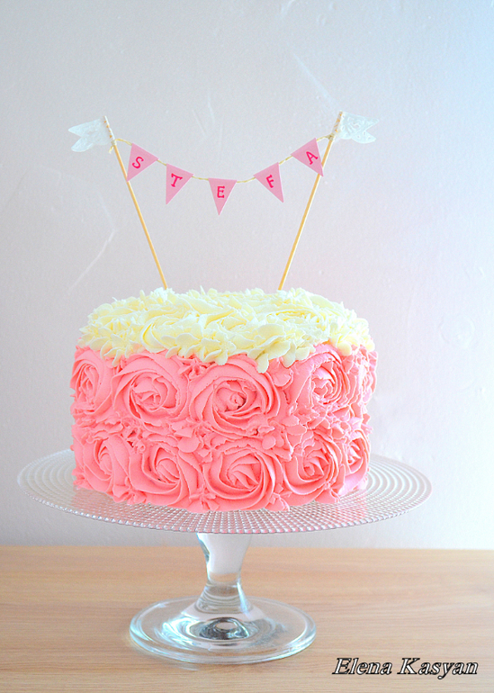 Первый тортик на 2-х летие дочи)