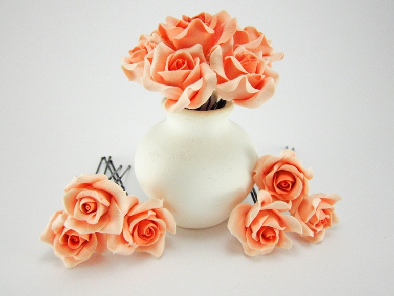 Свадебные аксессуары, украшения, букетики из японской глины!