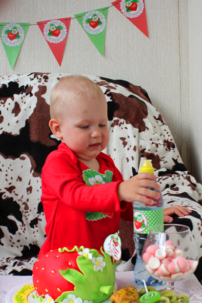 Любимой ягодке 1,5 годика или ДР в клубничном стиле