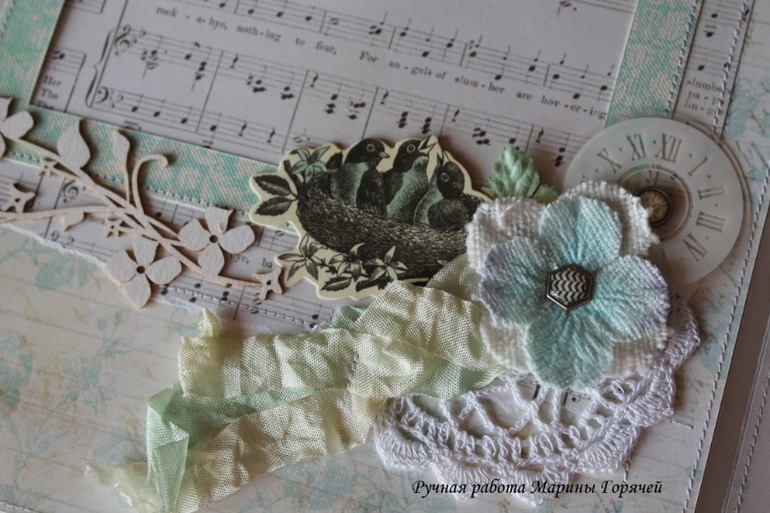 Альбом для новорожденного мальчика - винтаж и кружева!