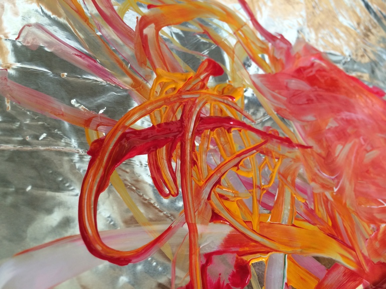 Рисование на фольге