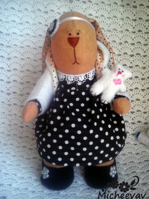 Тильда зайка с мишкой.