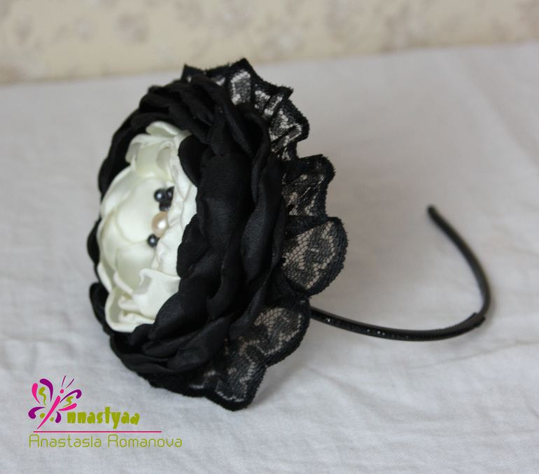 Чудесный подарок -  ободок и открытка.