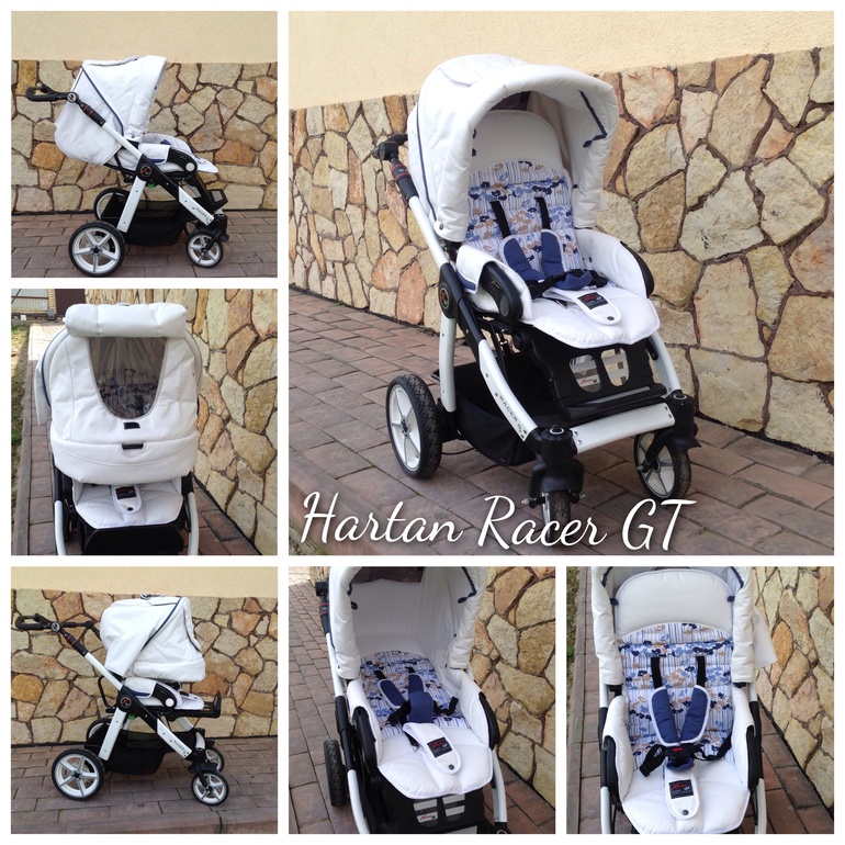 Hartan Racer GT белая экокожа 2 в 1