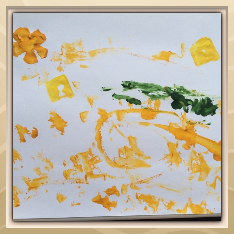 Художка. Занятие 1 : рисование штампами.