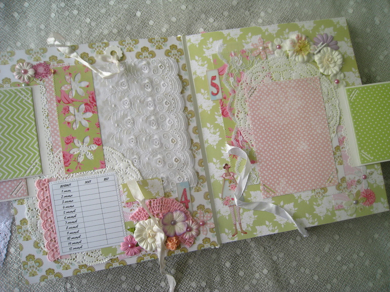 Очень нежный альбом в стиле Тильда для малышки Машеньки!