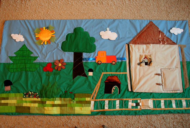 Создаем развивающий коврик для детей своими руками