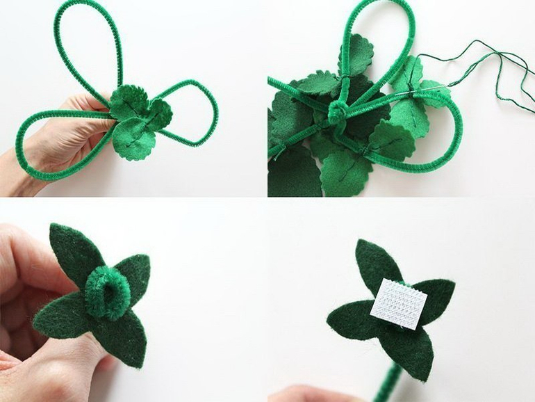 Фетровая грядка с ягодами и овощами