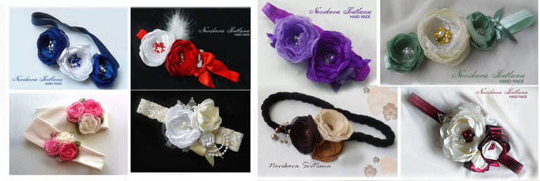 Эксклюзивные аксессуары для волос: ПОВЯЗКИ на голову, ШАПОЧКИ, ЗАКОЛКИ, БРОШИ для Маленьких Модниц.