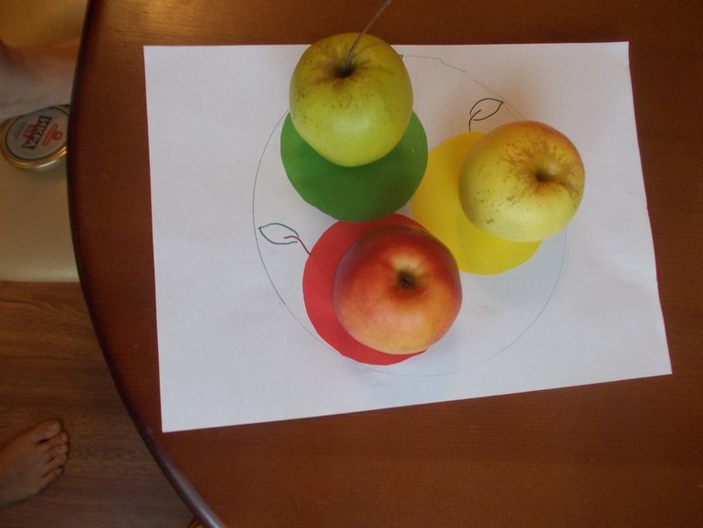 Аппликация «Яблоки» для деток от 1 года и до бесконечности!