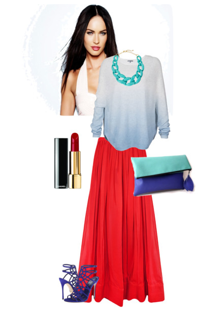 Look of the day: юбка maxi и объемный свитер