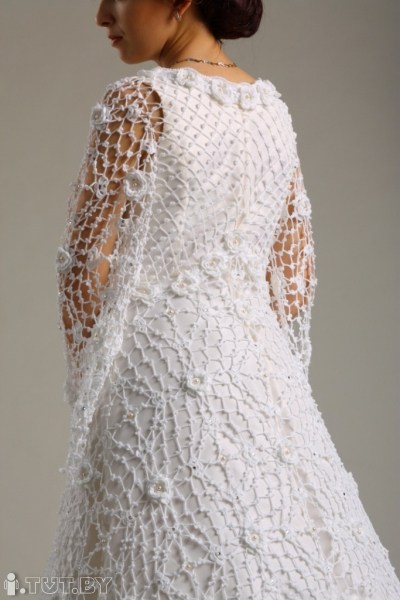 Интересные ажурные свадебные платья. Подборка