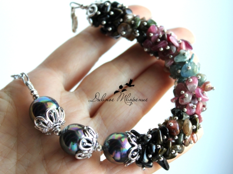 Два браслета с турмалином