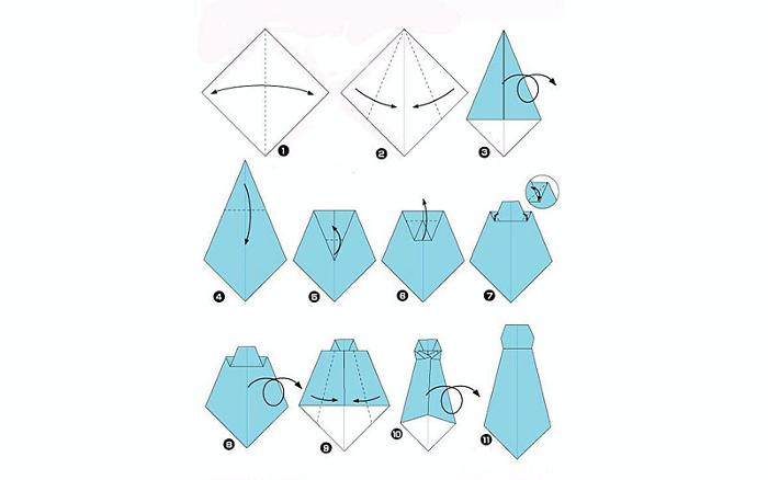 Как сделать рубашку оригами
