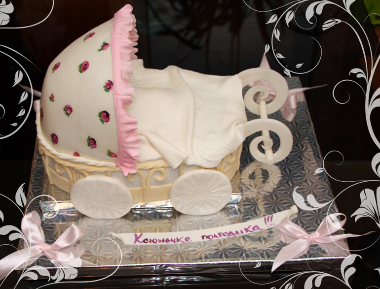 Торт "3D Коляска"