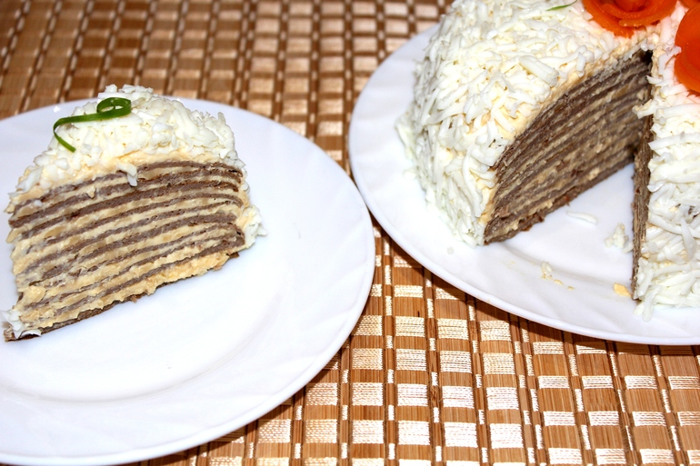 Бутербродный торт рецепт с фото пошагово
