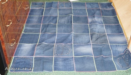 Джинсовый плед