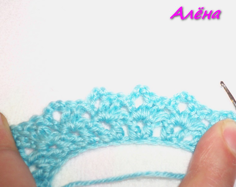 МК вязаной заколочки крючком.