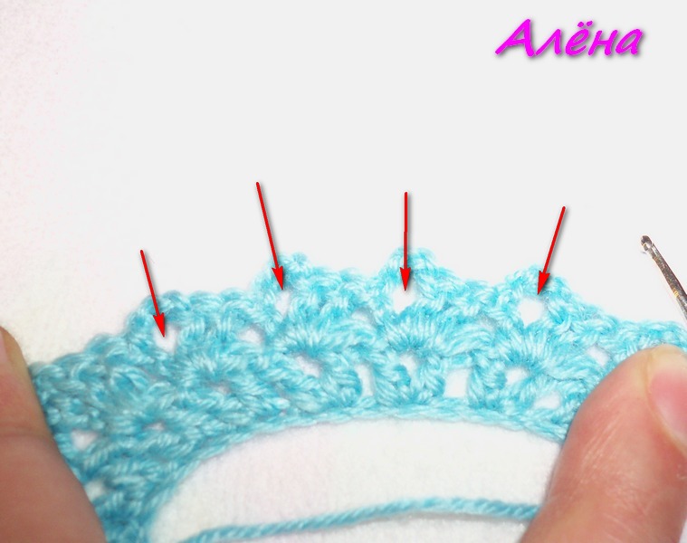 МК вязаной заколочки крючком.