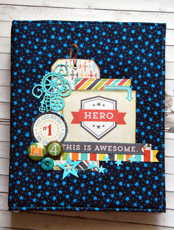 Яркий альбомчик для мальчика в американском стиле HERO